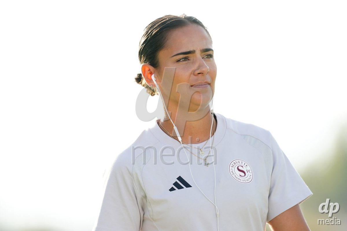 MAGADINO, SWITZERLAND - SEPTEMBER 26: Pllayer of the Servette FC attends a pitch inspection prior the AXA Women's Cup match between AS Gambarogno and Servette FC Chenois Feminin at Centro Sportivo on September 26, 2026 in Magadino.