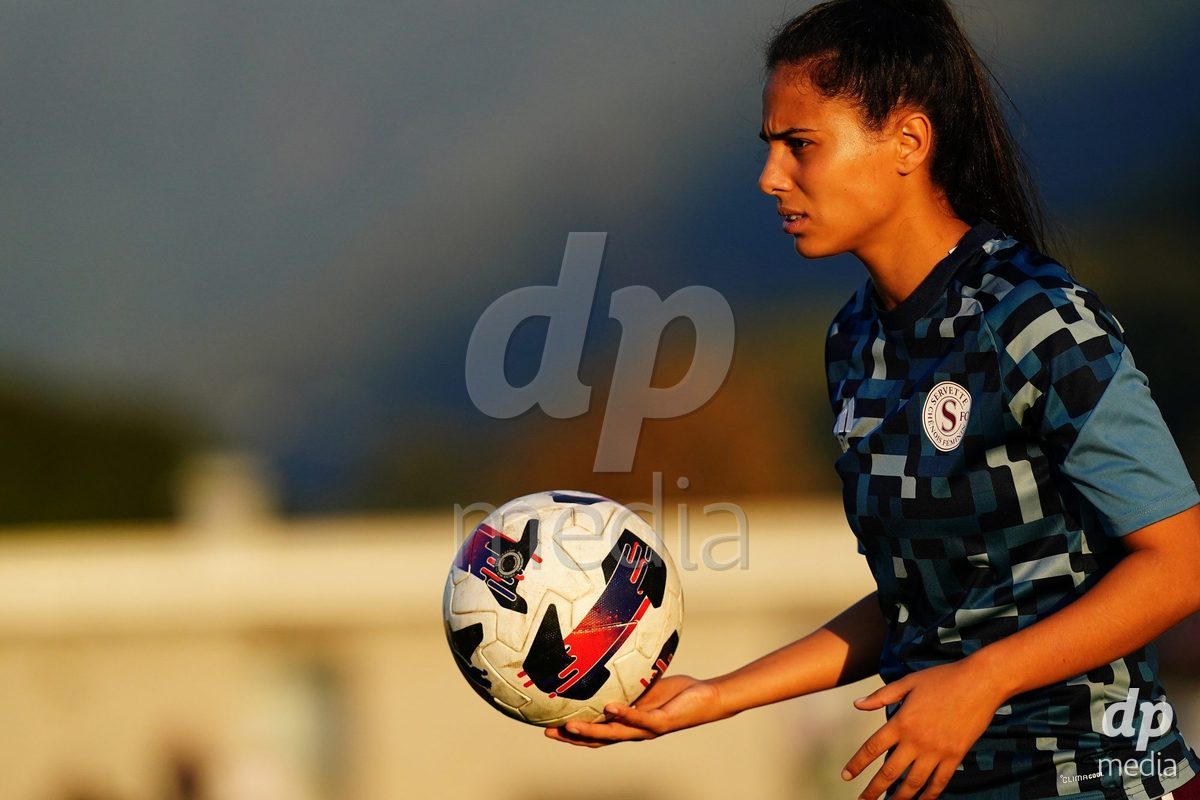 MAGADINO, SWITZERLAND - SEPTEMBER 26: Pllayer of the Servette FC in action during warm up prior the AXA Women's Cup match between AS Gambarogno and Servette FC Chenois Feminin at Centro Sportivo on September 26, 2026 in Magadino.
