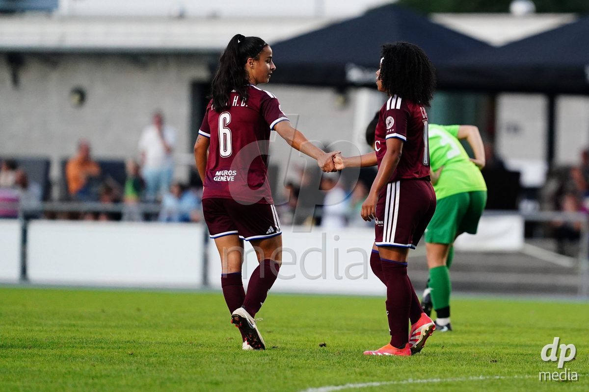 MAGADINO, SWITZERLAND - SEPTEMBER 26: Mikaella Cardia of the Servette FC celebrates her her second goal during the AXA Women's Cup match between AS Gambarogno and Servette FC Chenois Feminin at Centro Sportivo on September 26, 2026 in Magadino.