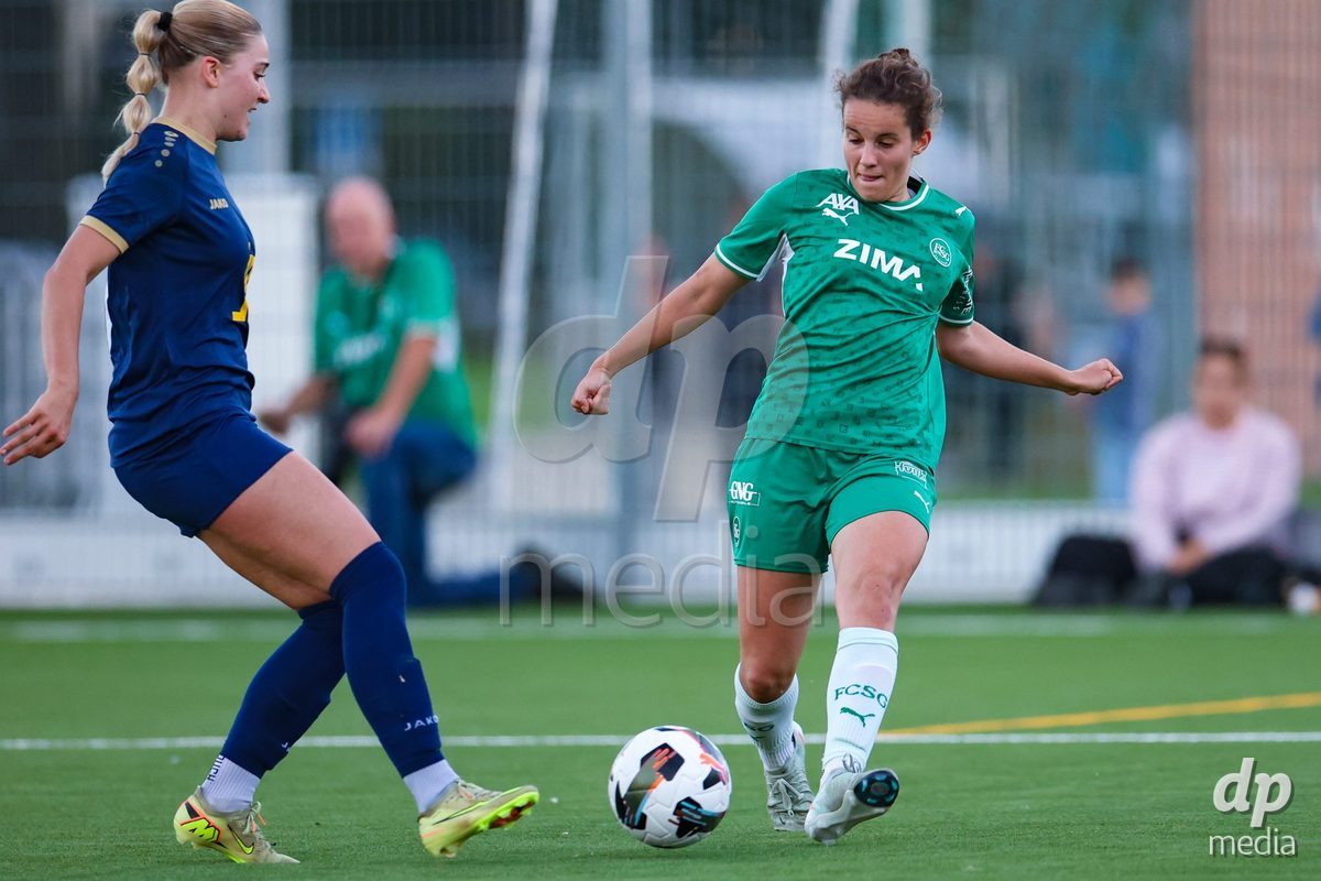 SCHLIEREN, SWITZERLAND - SEPTEMBER 26: Yael Aeberhard of FC St.Gallen 1879 during the AXA Women's Cup match between FC Schlieren and FC St. Gallen at Zelgli on September 26, 2026 in Schlieren, Switzerland.