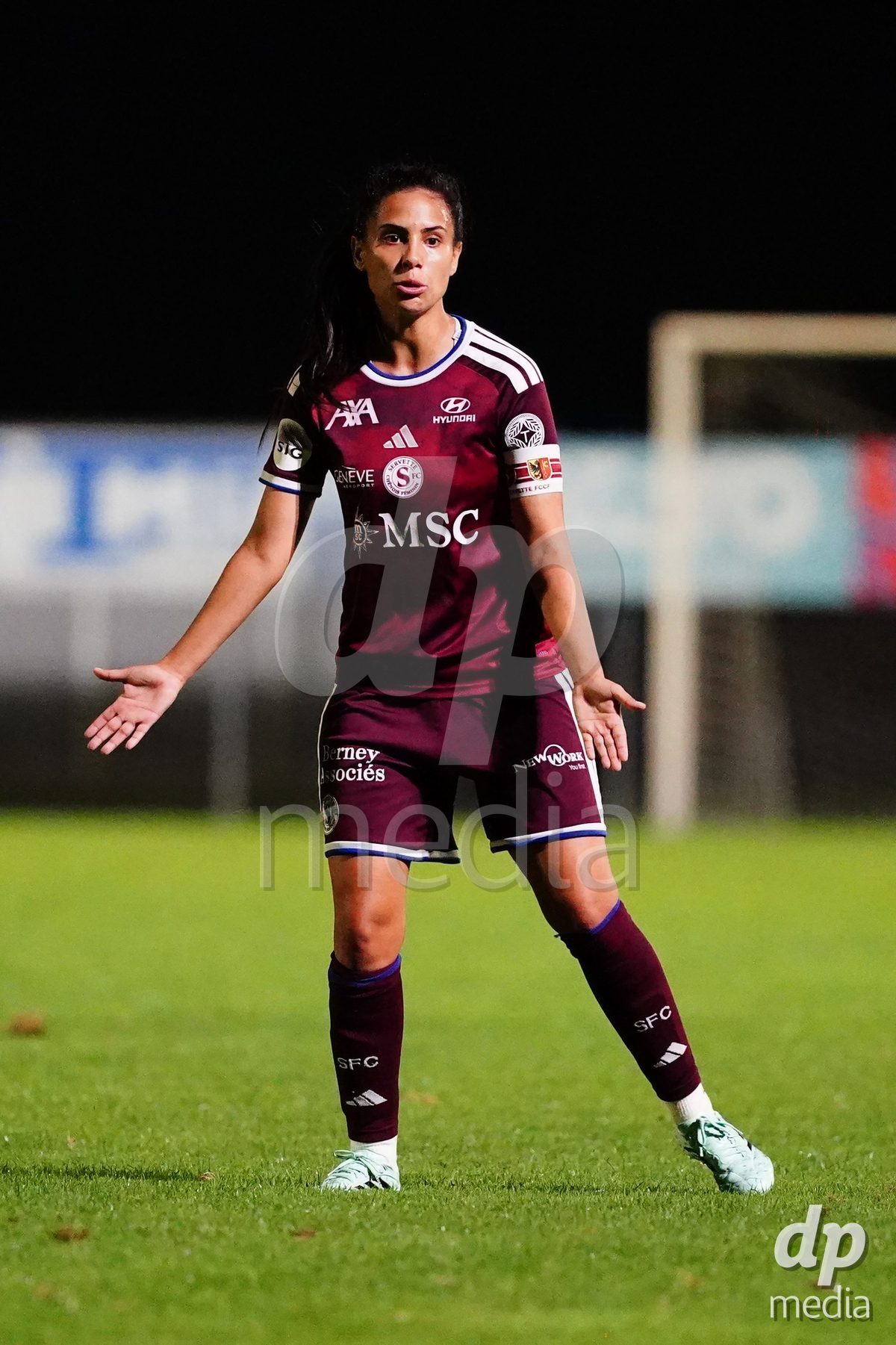 MAGADINO, SWITZERLAND - SEPTEMBER 26: Daïna Bourmaof the Servette FC in action during the AXA Women's Cup match between AS Gambarogno and Servette FC Chenois Feminin at Centro Sportivo on September 26, 2026 in Magadino.