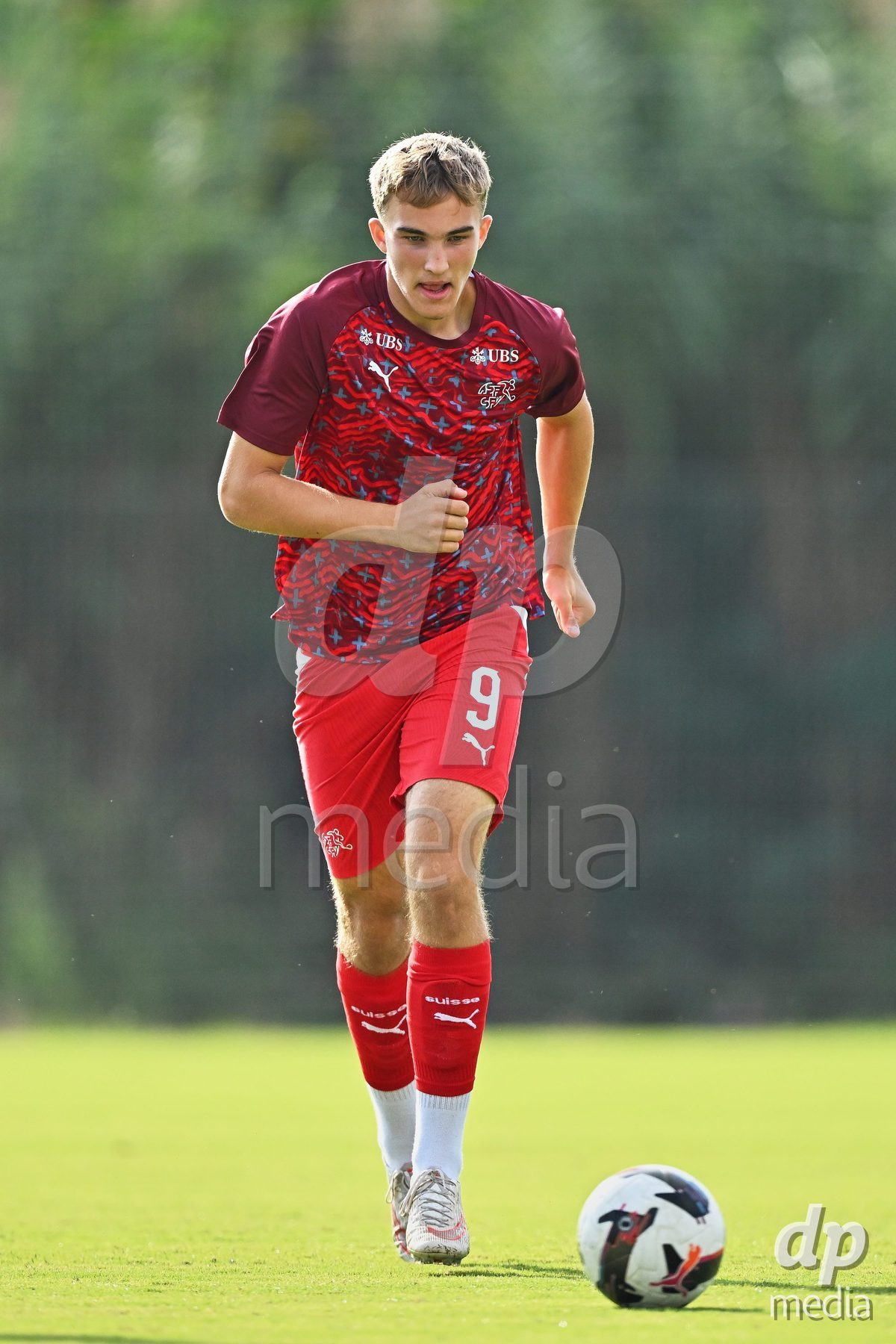 OLIVA NOVA, SPAIN - SEPTEMBER 28: Niko Cavka of Switzerland during the International Friendly match between Switzerland U17 and Sweden U17 at Oliva Nova Sports Center on September 28, 2026 in Oliva Nova, Spain.