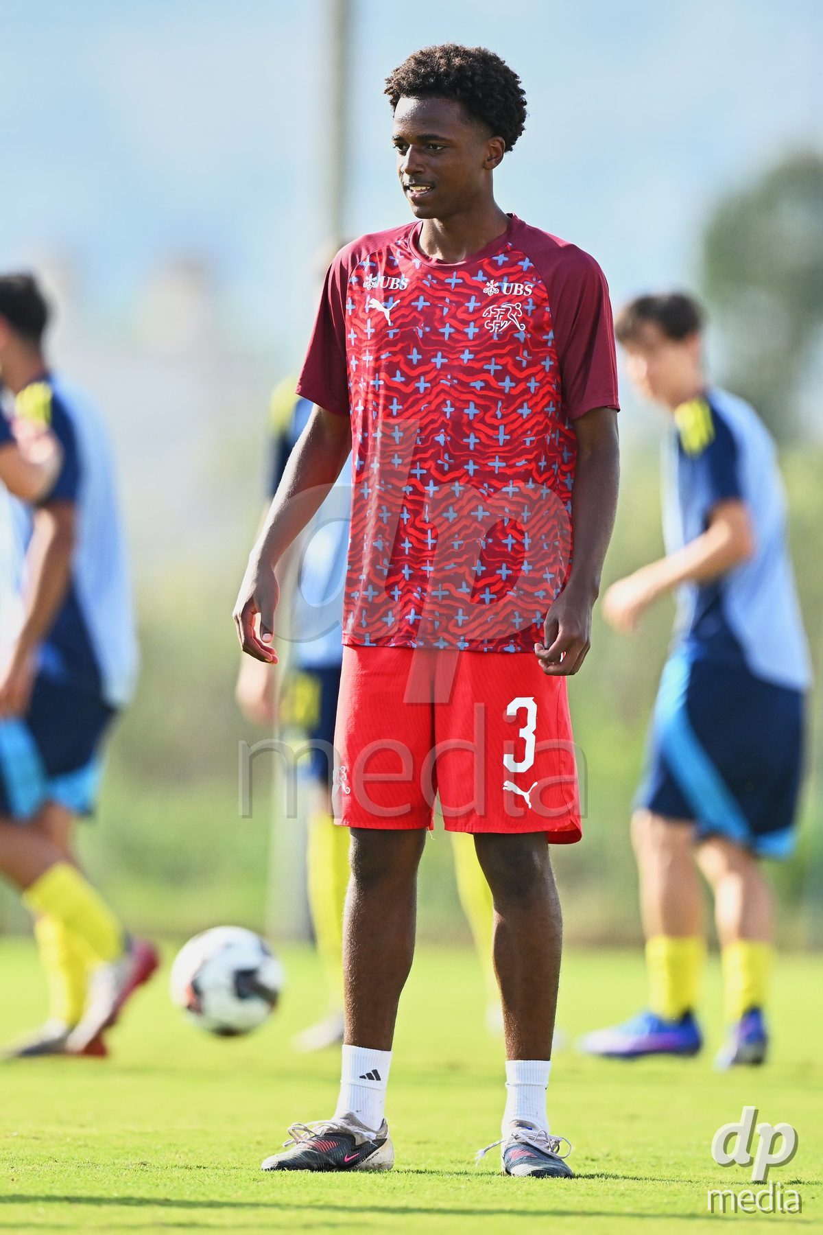 OLIVA NOVA, SPAIN - SEPTEMBER 28: Aaron Ikomi of Switzerland during the International Friendly match between Switzerland U17 and Sweden U17 at Oliva Nova Sports Center on September 28, 2026 in Oliva Nova, Spain.