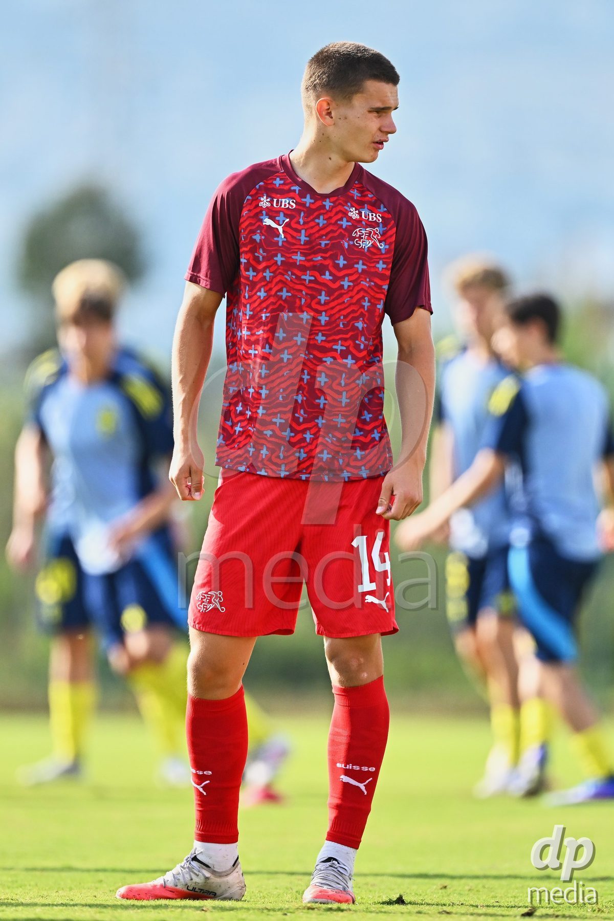 OLIVA NOVA, SPAIN - SEPTEMBER 28: Ivan Ivelj of Switzerland during the International Friendly match between Switzerland U17 and Sweden U17 at Oliva Nova Sports Center on September 28, 2026 in Oliva Nova, Spain.