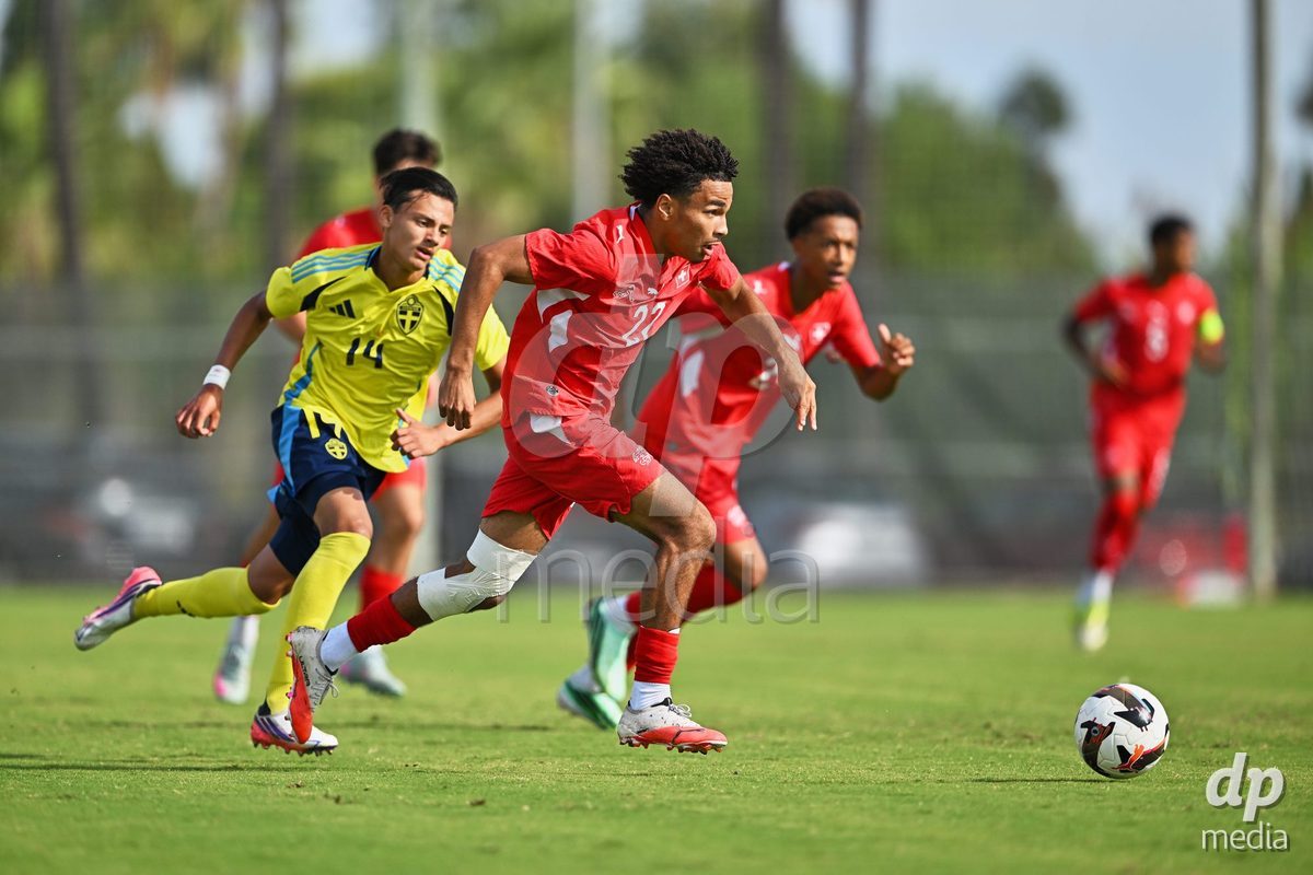 OLIVA NOVA, SPAIN - SEPTEMBER 28: Nolaan Stifani of Switzerland during the International Friendly match between Switzerland U17 and Sweden U17 at Oliva Nova Sports Center on September 28, 2026 in Oliva Nova, Spain.