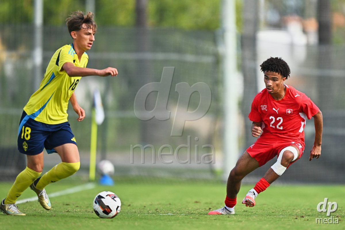 OLIVA NOVA, SPAIN - SEPTEMBER 28: Nolaan Stifani of Switzerland during the International Friendly match between Switzerland U17 and Sweden U17 at Oliva Nova Sports Center on September 28, 2026 in Oliva Nova, Spain.