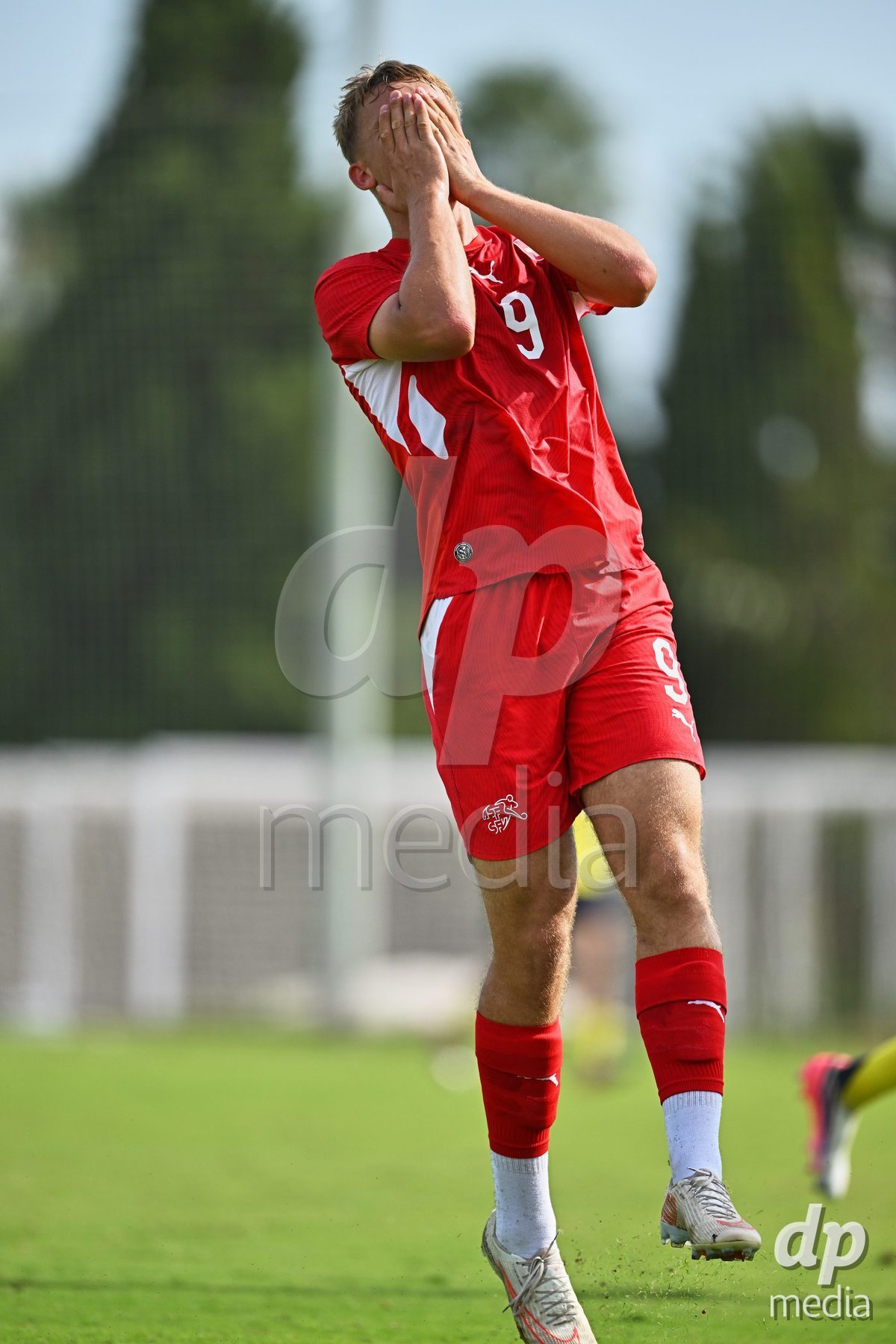 OLIVA NOVA, SPAIN - SEPTEMBER 28: Niko Cavka of Switzerland during the International Friendly match between Switzerland U17 and Sweden U17 at Oliva Nova Sports Center on September 28, 2026 in Oliva Nova, Spain.