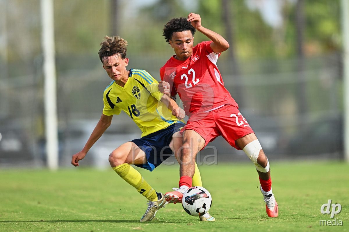 OLIVA NOVA, SPAIN - SEPTEMBER 28: Nolaan Stifani of Switzerland during the International Friendly match between Switzerland U17 and Sweden U17 at Oliva Nova Sports Center on September 28, 2026 in Oliva Nova, Spain.