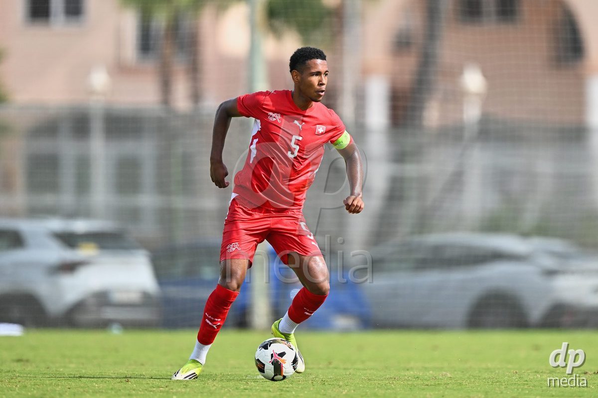 OLIVA NOVA, SPAIN - SEPTEMBER 28: Noah Kakor of Switzerland during the International Friendly match between Switzerland U17 and Sweden U17 at Oliva Nova Sports Center on September 28, 2026 in Oliva Nova, Spain.
