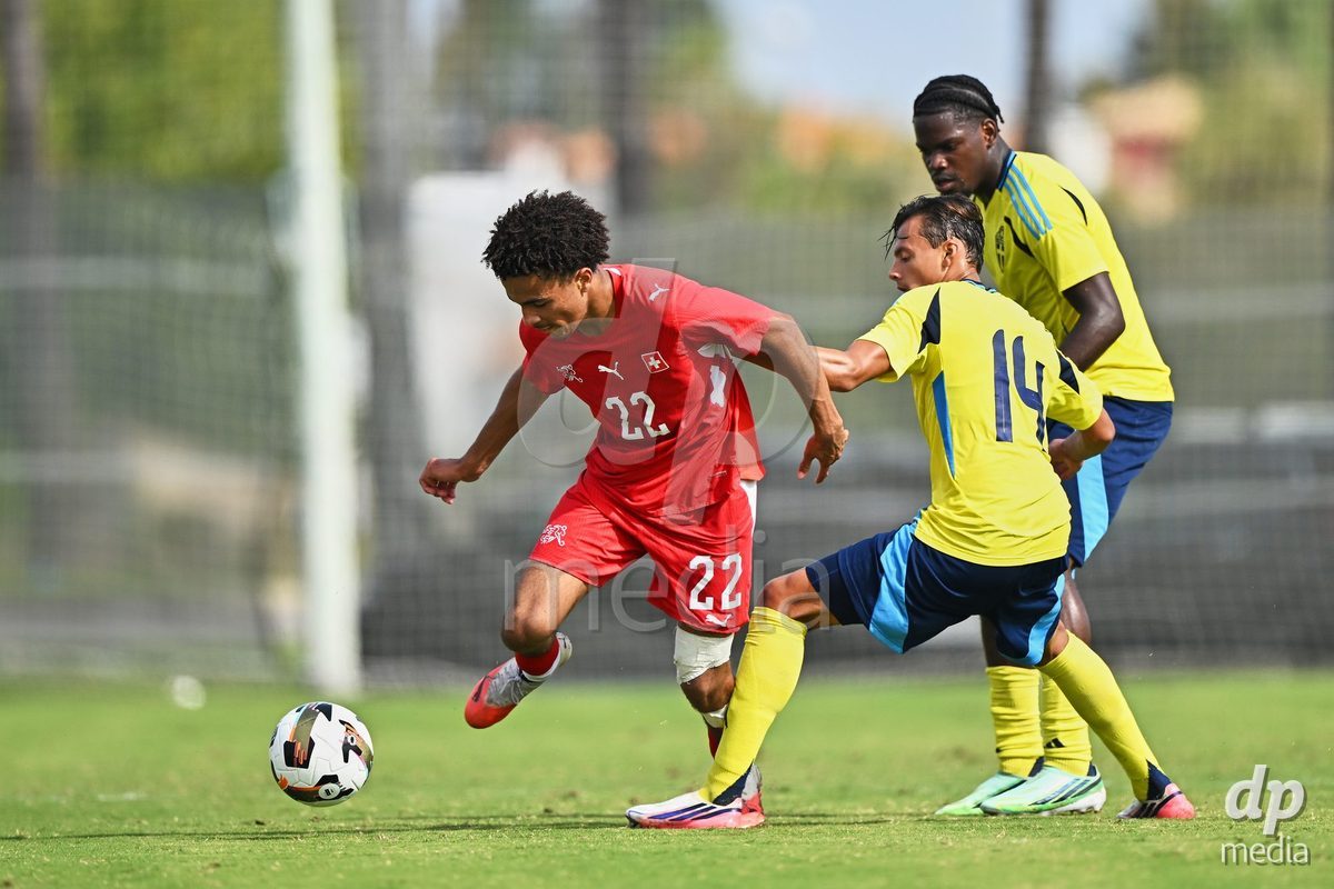 OLIVA NOVA, SPAIN - SEPTEMBER 28: Nolaan Stifani of Switzerland during the International Friendly match between Switzerland U17 and Sweden U17 at Oliva Nova Sports Center on September 28, 2026 in Oliva Nova, Spain.