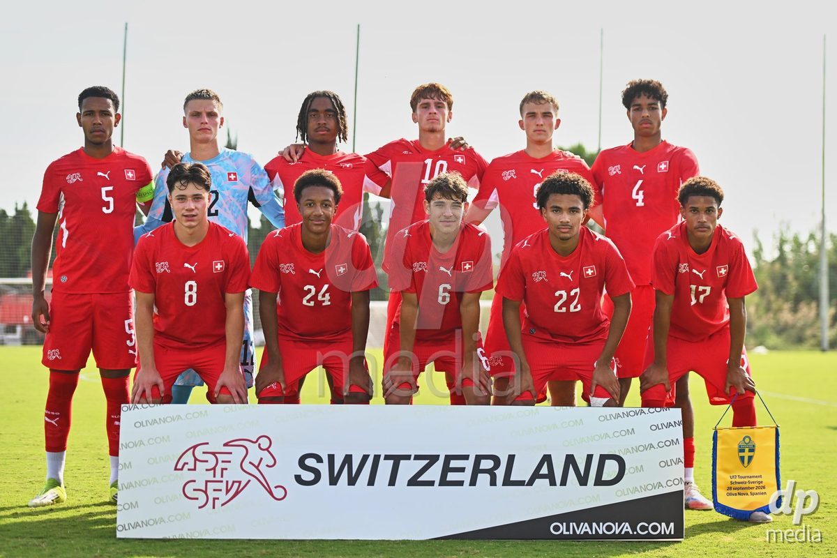 OLIVA NOVA, SPAIN - SEPTEMBER 28: The International Friendly match between Switzerland U17 and Sweden U17 at Oliva Nova Sports Center on September 28, 2026 in Oliva Nova, Spain.