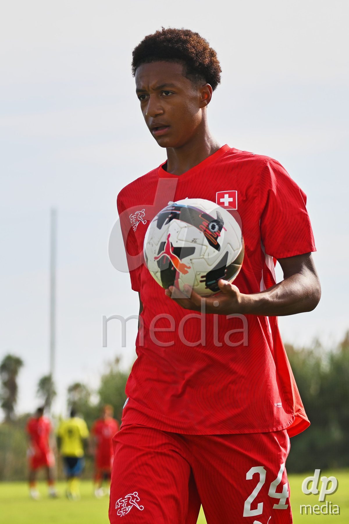 OLIVA NOVA, SPAIN - SEPTEMBER 28: Ryan Hare of Switzerland during the International Friendly match between Switzerland U17 and Sweden U17 at Oliva Nova Sports Center on September 28, 2026 in Oliva Nova, Spain.