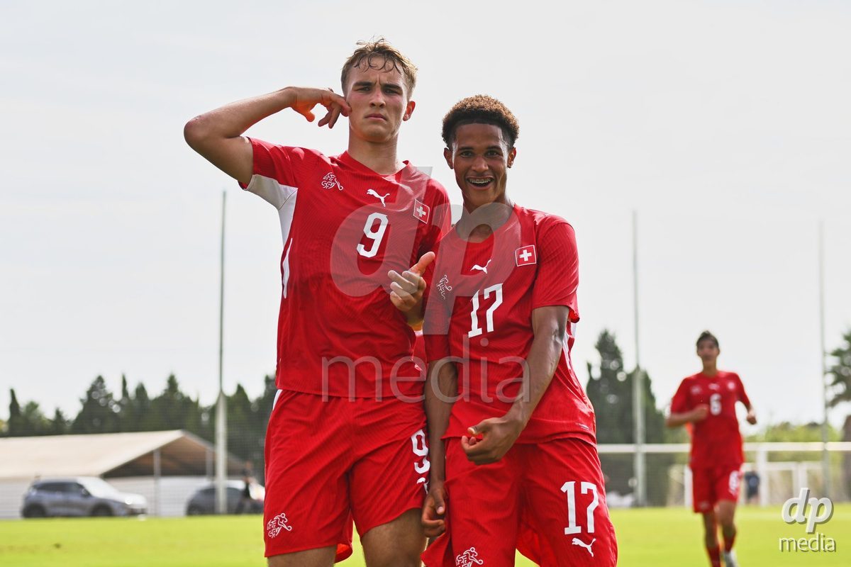 OLIVA NOVA, SPAIN - SEPTEMBER 28: Niko Cavka of Switzerland during the International Friendly match between Switzerland U17 and Sweden U17 at Oliva Nova Sports Center on September 28, 2026 in Oliva Nova, Spain.