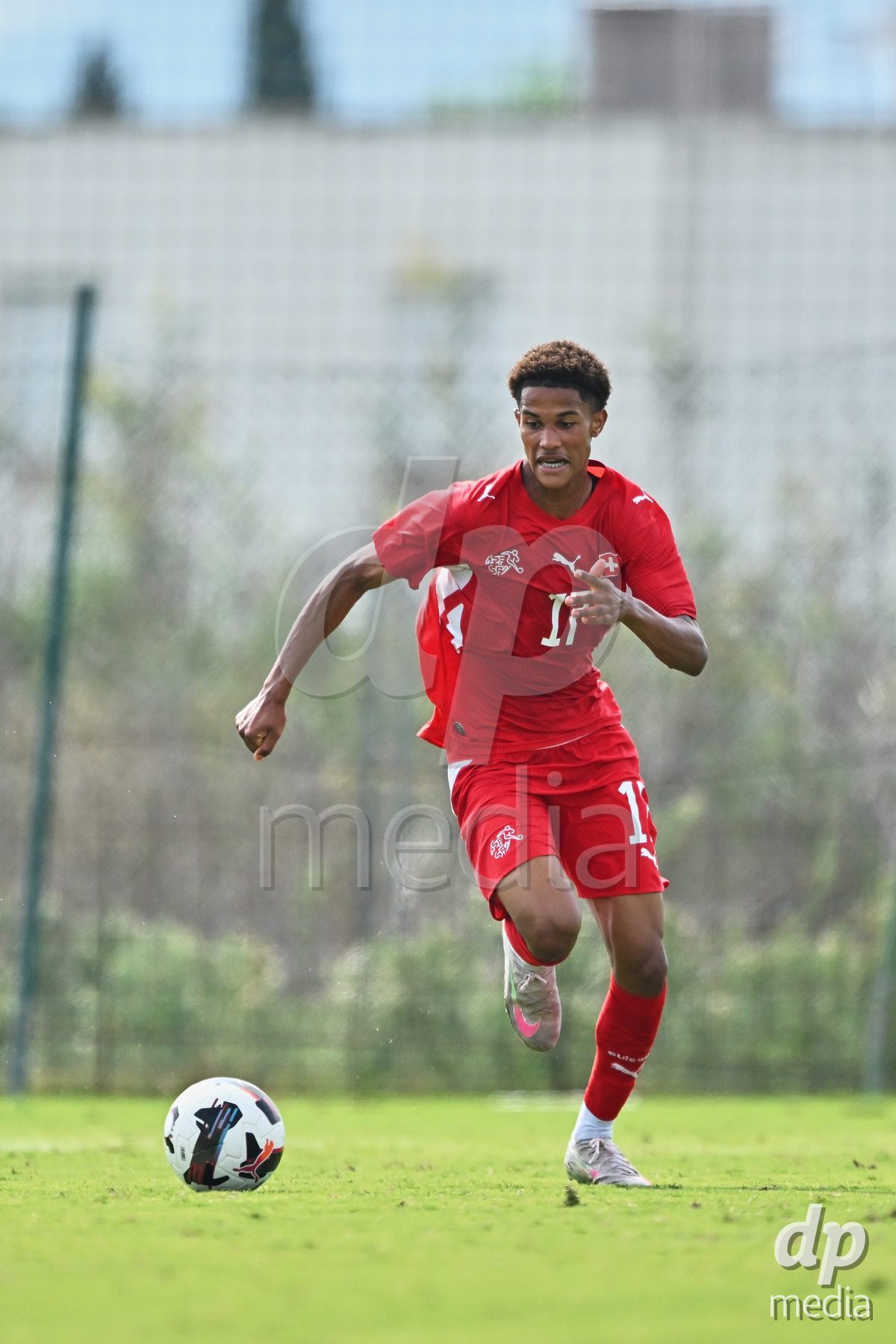 OLIVA NOVA, SPAIN - SEPTEMBER 28: Kyle Kurt of Switzerland during the International Friendly match between Switzerland U17 and Sweden U17 at Oliva Nova Sports Center on September 28, 2026 in Oliva Nova, Spain.