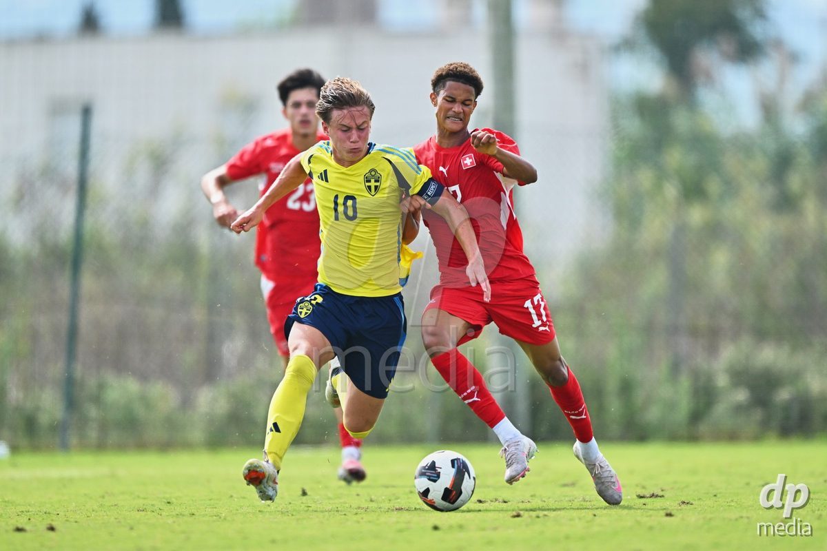 OLIVA NOVA, SPAIN - SEPTEMBER 28: Kyle Kurt of Switzerland during the International Friendly match between Switzerland U17 and Sweden U17 at Oliva Nova Sports Center on September 28, 2026 in Oliva Nova, Spain.