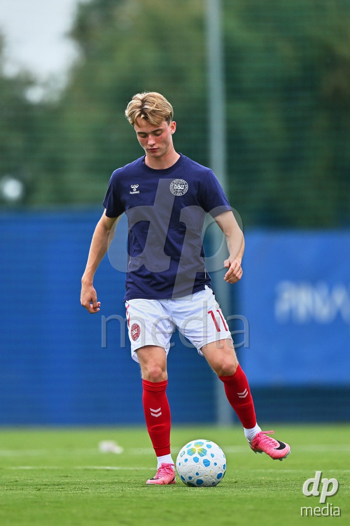 SAN PEDRO DEL PINATAR, SPAIN - SEPTEMBER 28: Hjalte Boe of Denmark during the International Friendly match between Denmark U20 and Brazil U20 at Pinatar Arena on September 28, 2026 in San Pedro del Pinatar, Spain.