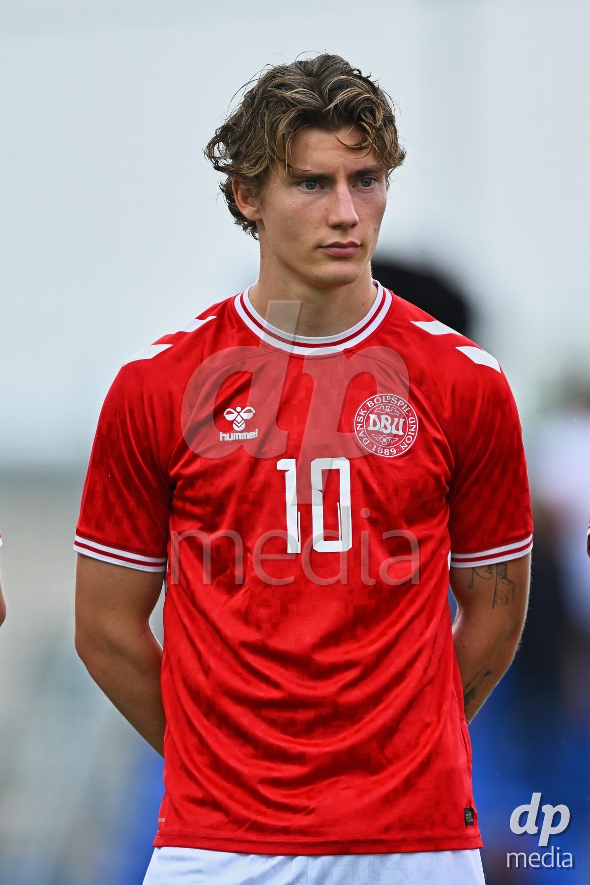 SAN PEDRO DEL PINATAR, SPAIN - SEPTEMBER 28: Mike Themsen of Denmark during the International Friendly match between Denmark U20 and Brazil U20 at Pinatar Arena on September 28, 2026 in San Pedro del Pinatar, Spain.