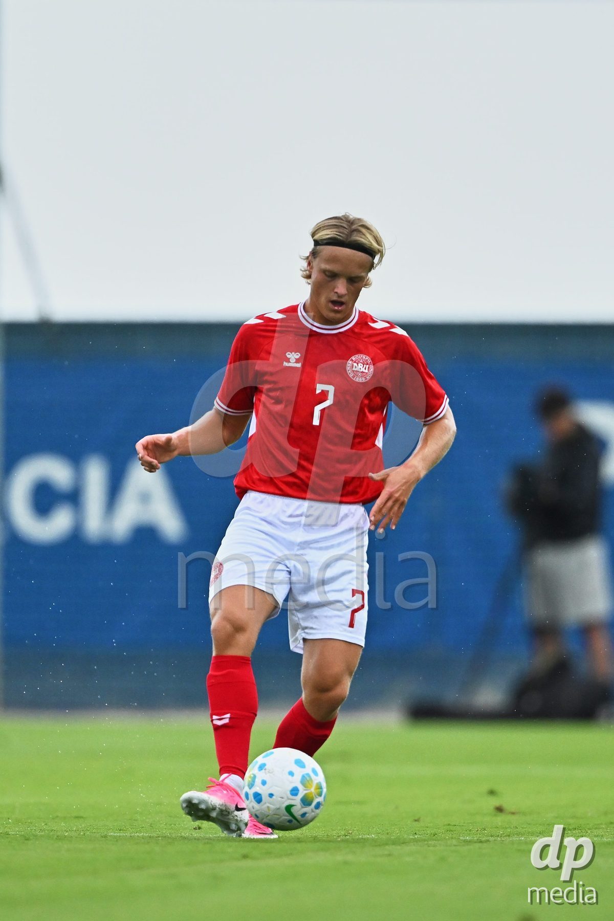 SAN PEDRO DEL PINATAR, SPAIN - SEPTEMBER 28: Malte Heyde of Denmark during the International Friendly match between Denmark U20 and Brazil U20 at Pinatar Arena on September 28, 2026 in San Pedro del Pinatar, Spain.