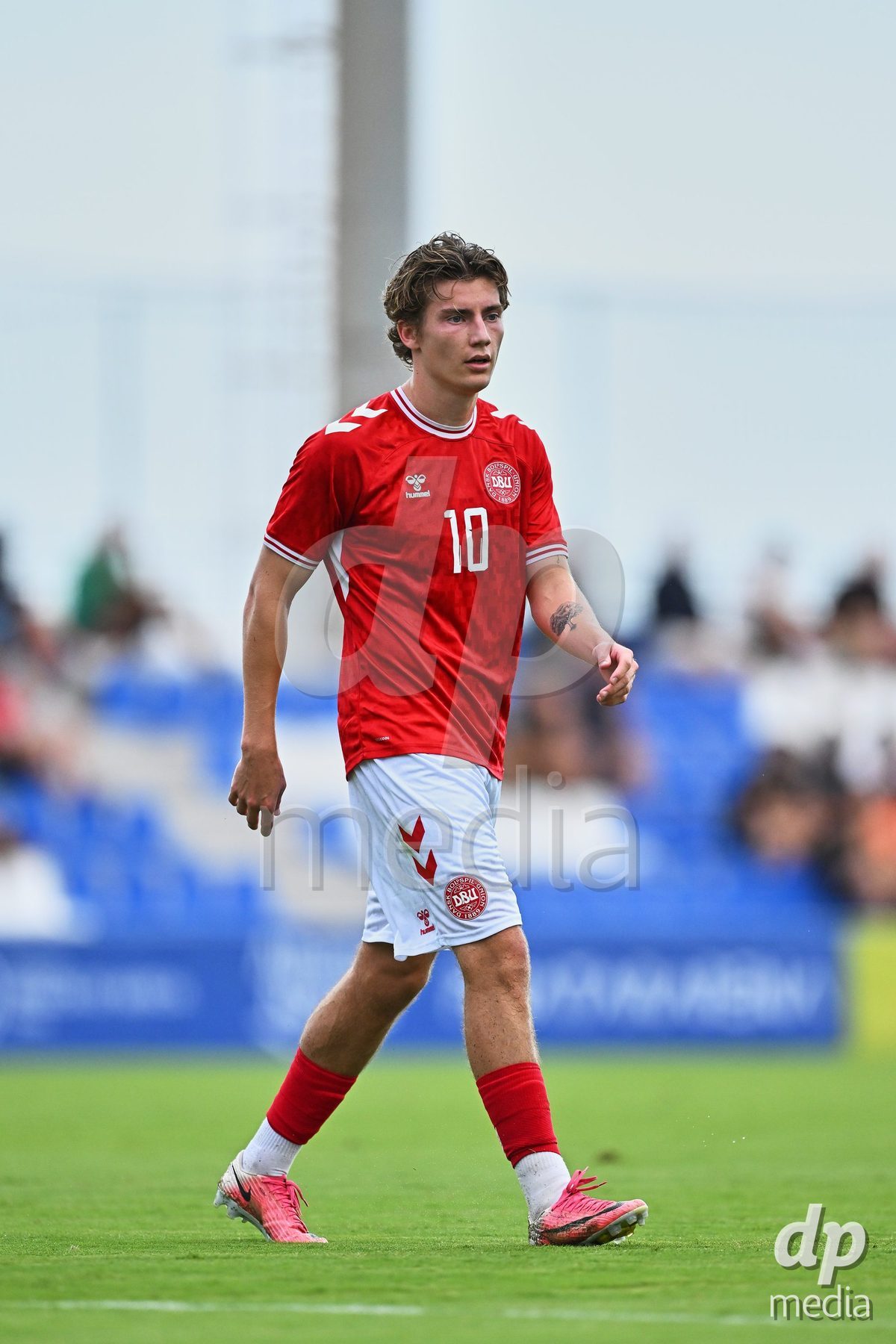 SAN PEDRO DEL PINATAR, SPAIN - SEPTEMBER 28: Mike Themsen of Denmark during the International Friendly match between Denmark U20 and Brazil U20 at Pinatar Arena on September 28, 2026 in San Pedro del Pinatar, Spain.