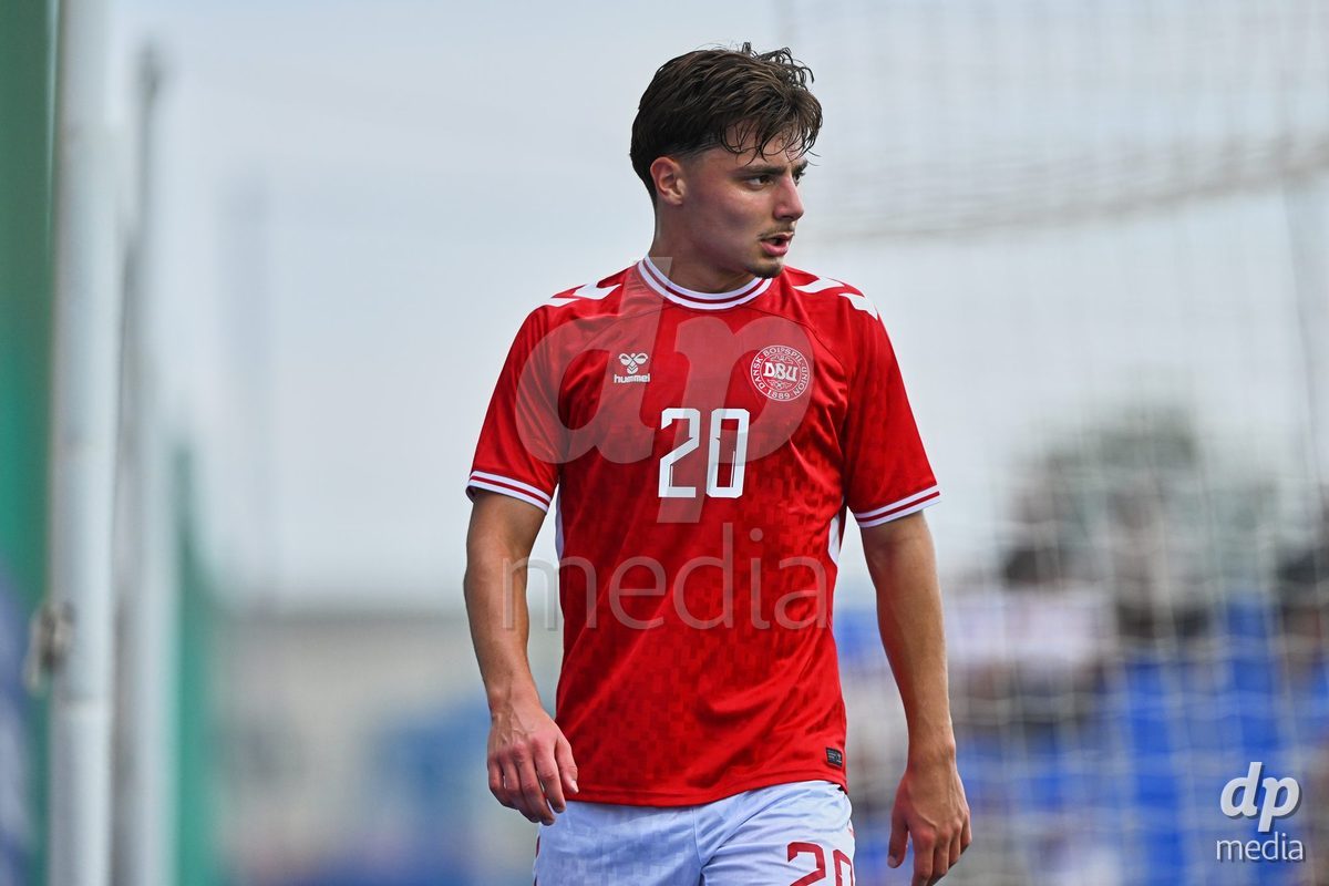 SAN PEDRO DEL PINATAR, SPAIN - SEPTEMBER 28: Olti Hyseni of Denmark during the International Friendly match between Denmark U20 and Brazil U20 at Pinatar Arena on September 28, 2026 in San Pedro del Pinatar, Spain.