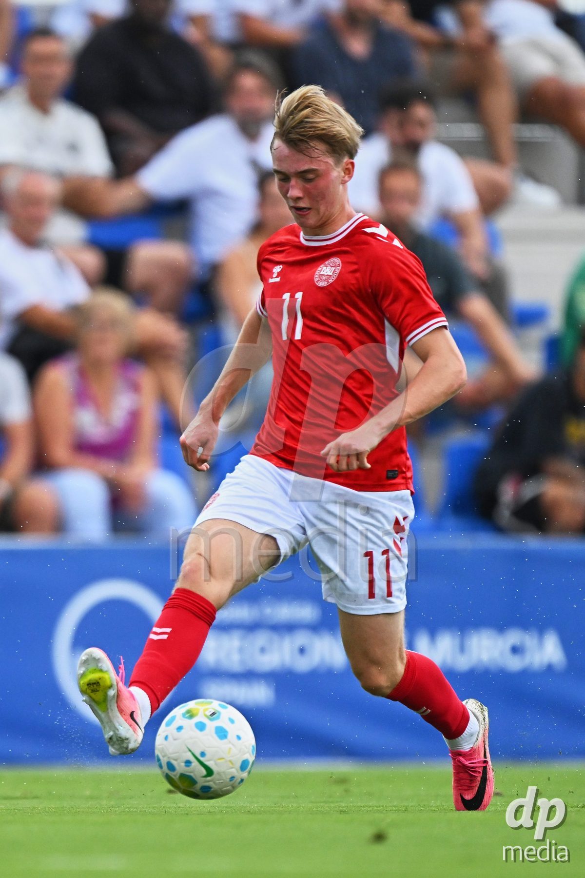 SAN PEDRO DEL PINATAR, SPAIN - SEPTEMBER 28: Hjalte Boe of Denmark during the International Friendly match between Denmark U20 and Brazil U20 at Pinatar Arena on September 28, 2026 in San Pedro del Pinatar, Spain.