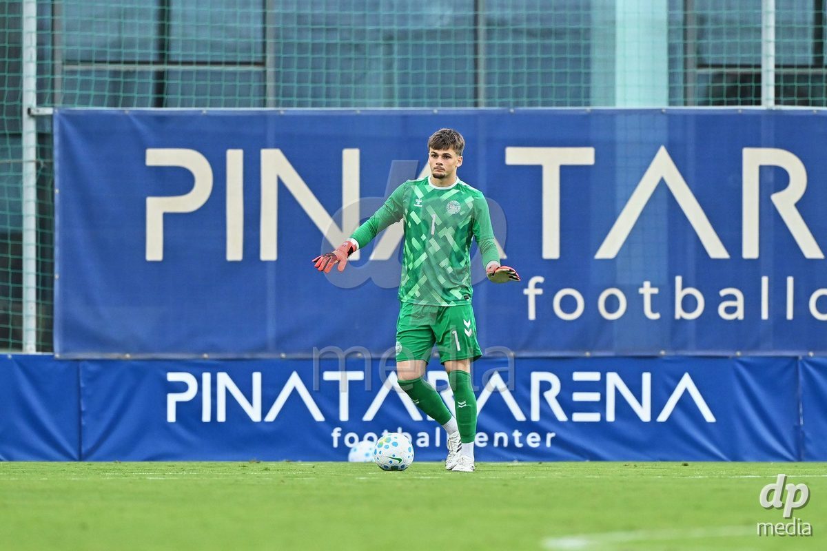 SAN PEDRO DEL PINATAR, SPAIN - SEPTEMBER 28: Tobias Breum-Harild Goalkeeper of Denmark during the International Friendly match between Denmark U20 and Brazil U20 at Pinatar Arena on September 28, 2026 in San Pedro del Pinatar, Spain.