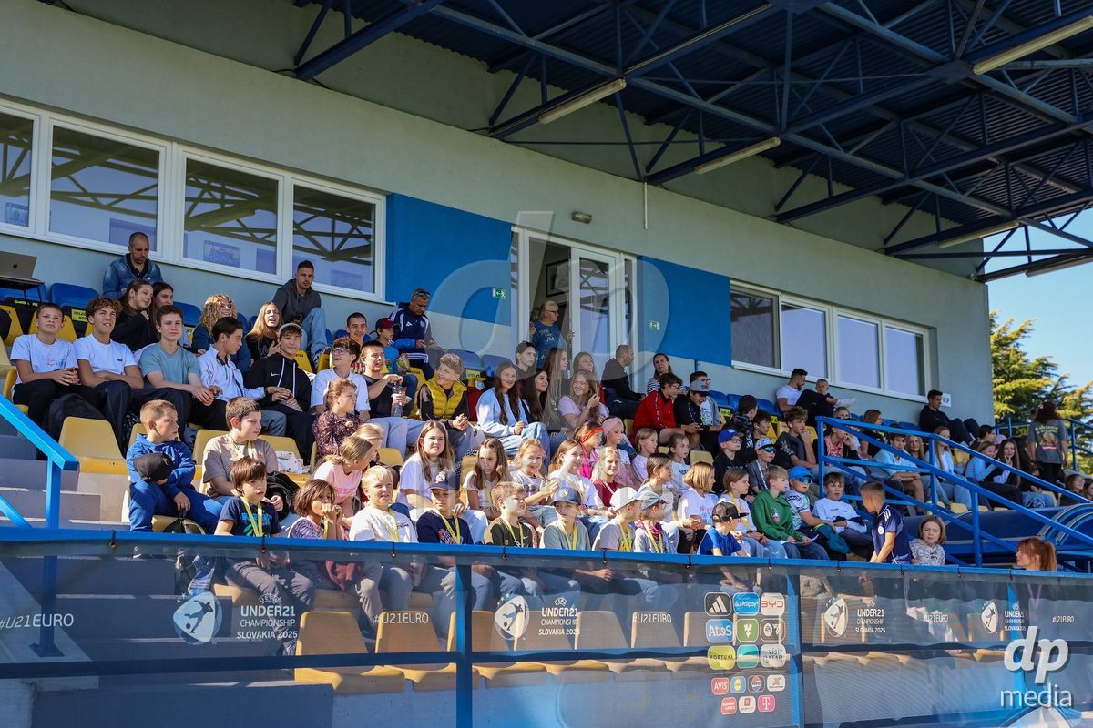 DUNAJSKA LUZNA, SLOVAKIA - SEPTEMBER 28: Fans the International Friendly football match between Kazakhstan U19 and Switzerland U19 on September 28, 2026 in Dunajska Luzna, Slovakia.