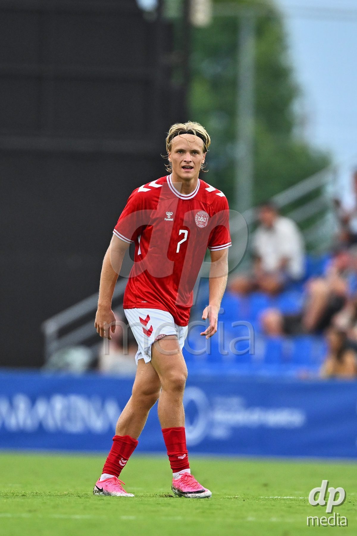 SAN PEDRO DEL PINATAR, SPAIN - SEPTEMBER 28: Malte Heyde of Denmark during the International Friendly match between Denmark U20 and Brazil U20 at Pinatar Arena on September 28, 2026 in San Pedro del Pinatar, Spain.