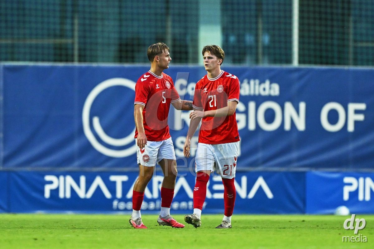 SAN PEDRO DEL PINATAR, SPAIN - SEPTEMBER 28: Sofus Johannsen of Denmark during the International Friendly match between Denmark U20 and Brazil U20 at Pinatar Arena on September 28, 2026 in San Pedro del Pinatar, Spain.