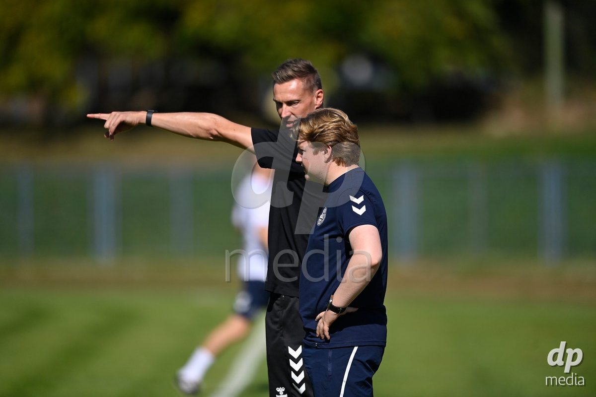SAMOBOR, CROATIA - SEPTEMBER 29: Head Coach of Denamak Mads Lyng during warm up prior to the International Friendly match between Denmark U18 and Italy U18 on September 29, 2026 in Samobor, Croatia. Photo: Igor Soban/Pixsell / DP Media