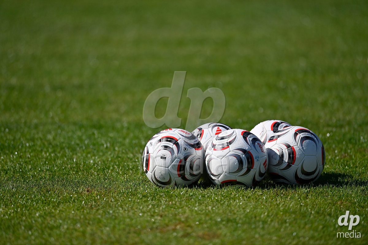 SAMOBOR, CROATIA - SEPTEMBER 29: Balls are seen of Denmark during warm up prior to the International Friendly match between Denmark U18 and Italy U18 on September 29, 2026 in Samobor, Croatia. Photo: Igor Soban/Pixsell / DP Media