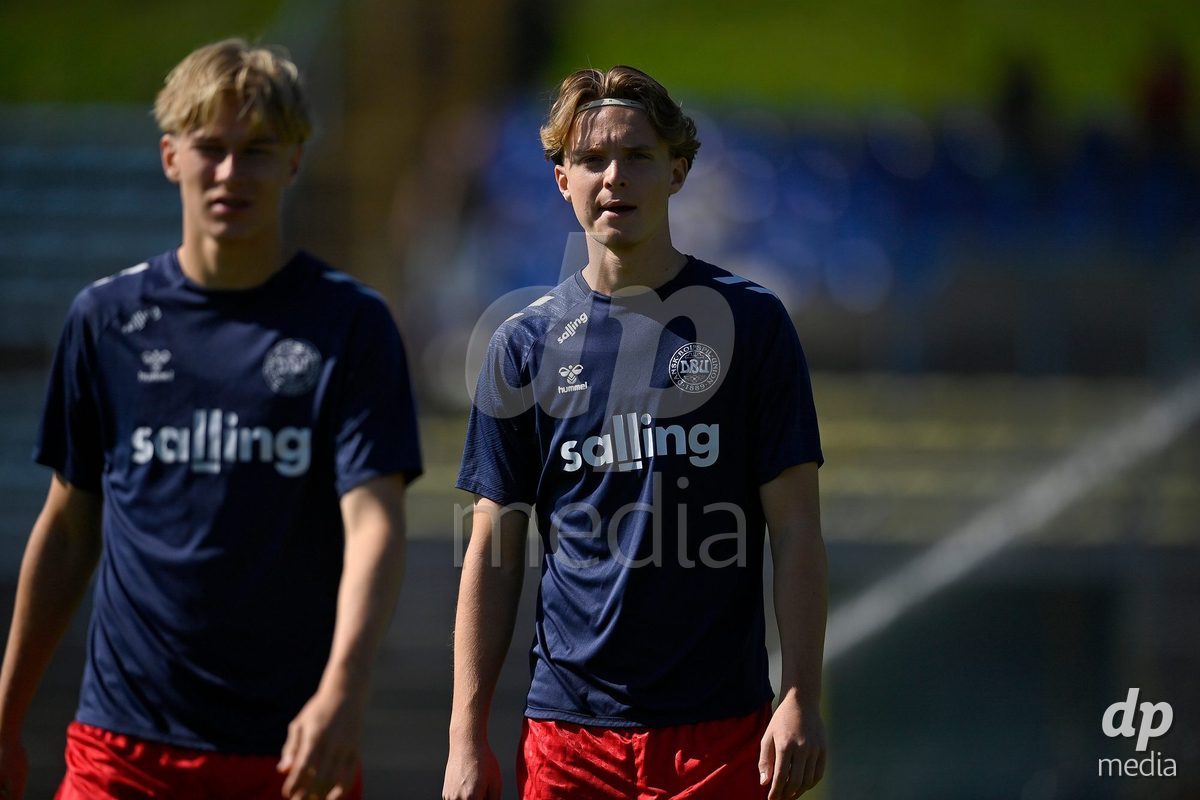 SAMOBOR, CROATIA - SEPTEMBER 29: Elias Warming Petersen of Denmark during warm up prior to the International Friendly match between Denmark U18 and Italy U18 on September 29, 2026 in Samobor, Croatia. Photo: Igor Soban/Pixsell / DP Media
