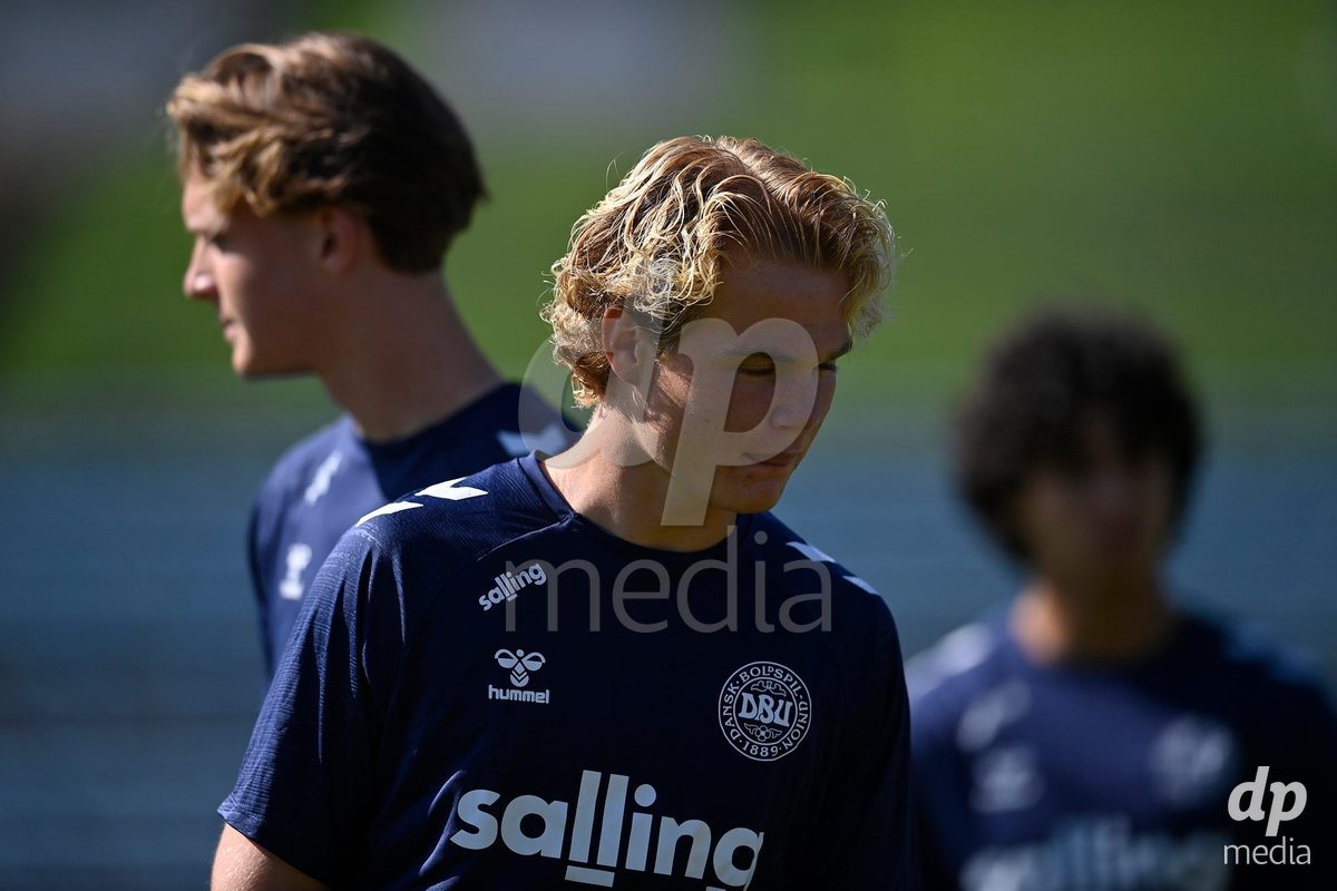 SAMOBOR, CROATIA - SEPTEMBER 29: William Svendgaard of Denmark during warm up prior to the International Friendly match between Denmark U18 and Italy U18 on September 29, 2026 in Samobor, Croatia. Photo: Igor Soban/Pixsell / DP Media