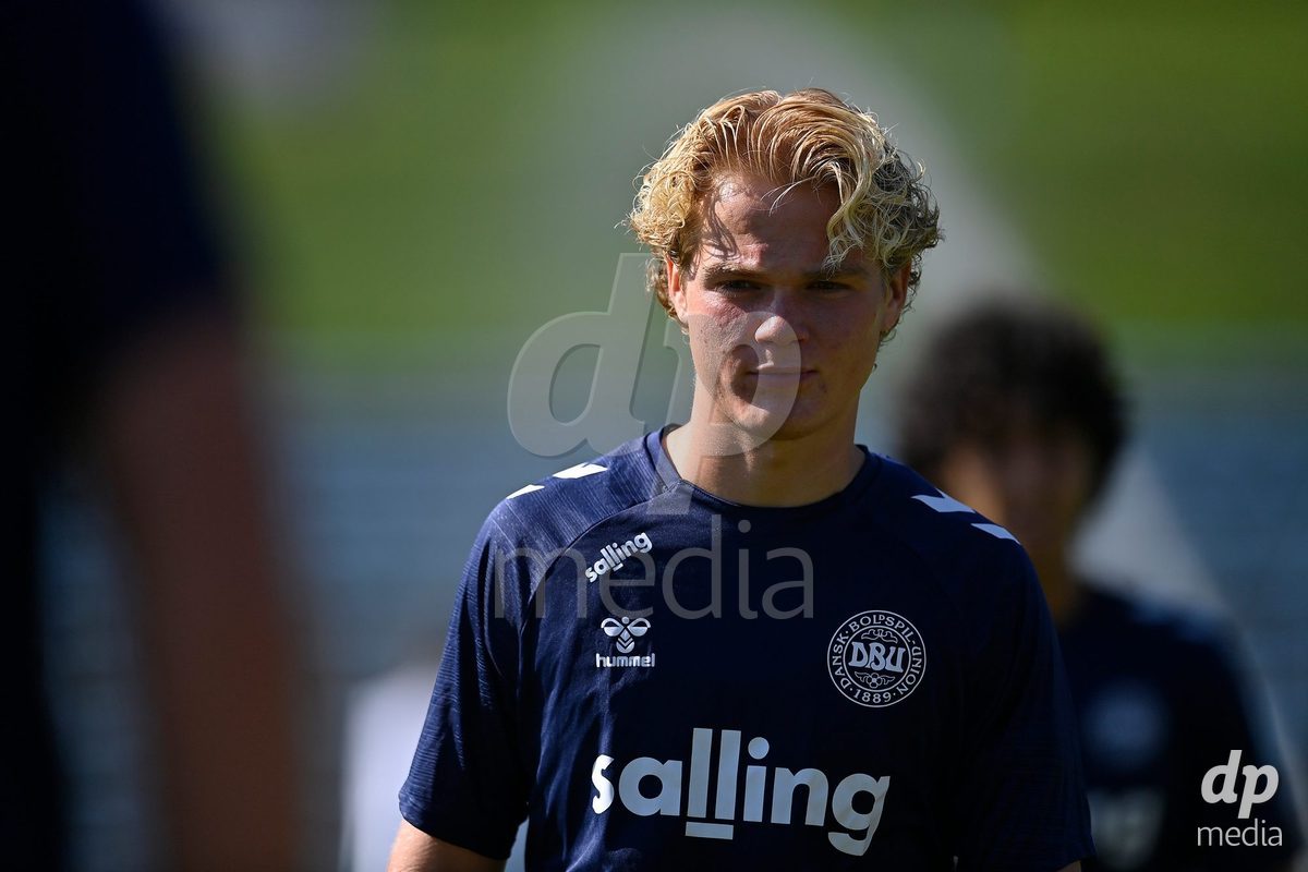 SAMOBOR, CROATIA - SEPTEMBER 29: William Svendgaard of Denmark warm up prior to the International Friendly match between Denmark U18 and Italy U18 on September 29, 2026 in Samobor, Croatia. Photo: Igor Soban/Pixsell / DP Media