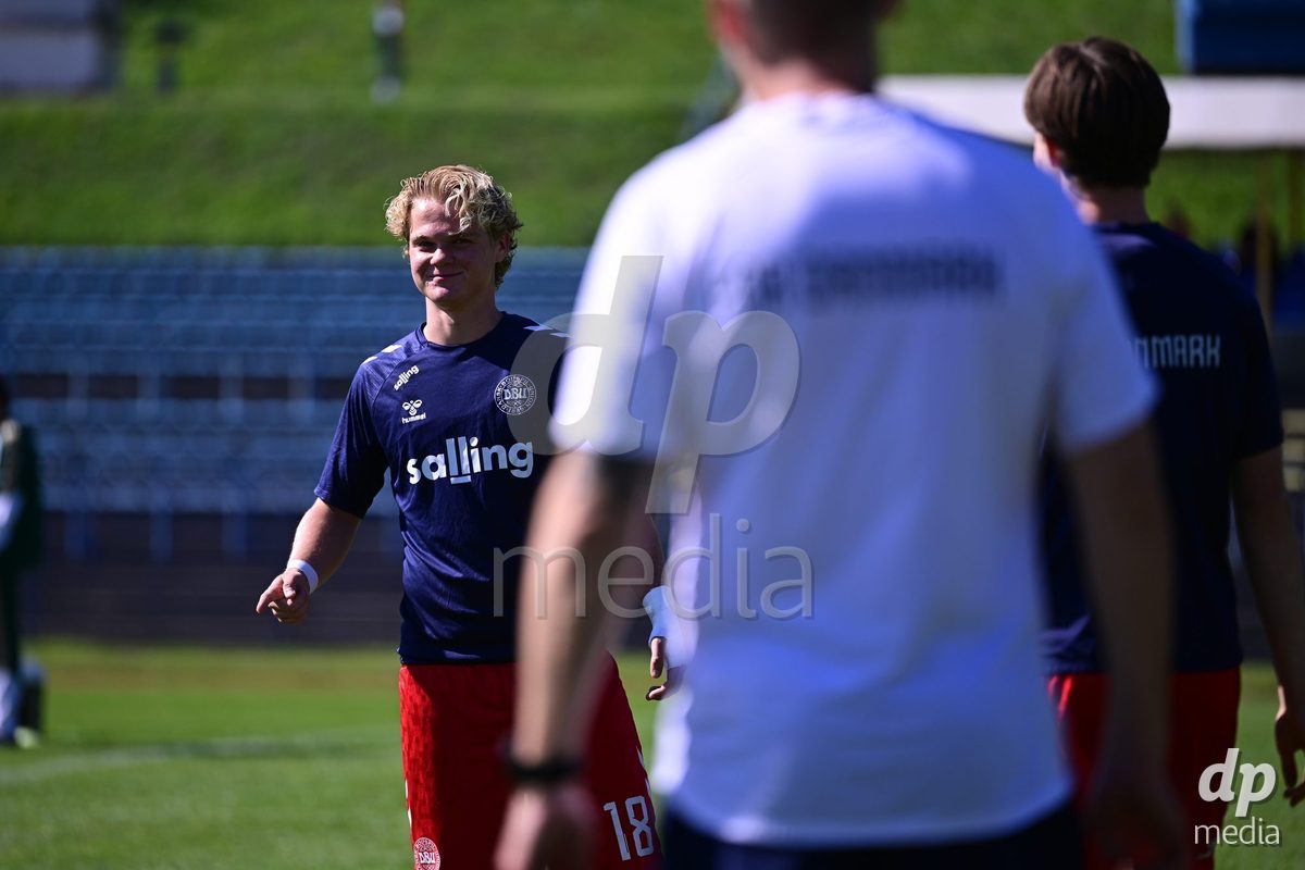 SAMOBOR, CROATIA - SEPTEMBER 29: William Svendgaard of Denmark of Denmark during warm up prior to the International Friendly match between Denmark U18 and Italy U18 on September 29, 2026 in Samobor, Croatia. Photo: Igor Soban/Pixsell / DP Media