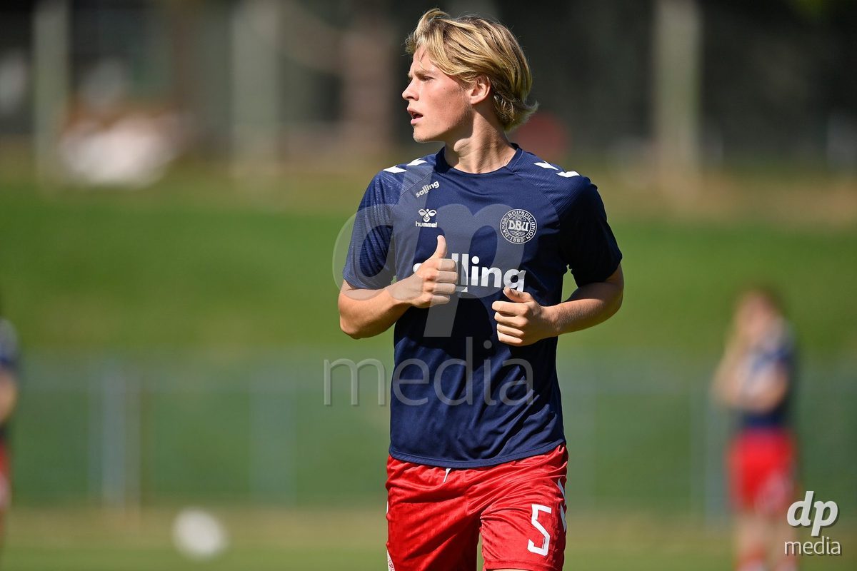 SAMOBOR, CROATIA - SEPTEMBER 29: Magnus Tornoe Dalager of Denmark during warm up prior to the International Friendly match between Denmark U18 and Italy U18 on September 29, 2026 in Samobor, Croatia. Photo: Igor Soban/Pixsell / DP Media