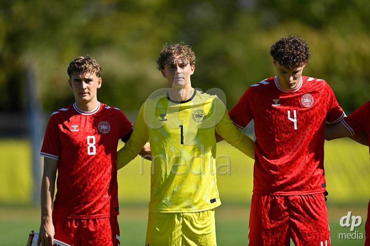SAMOBOR, CROATIA - SEPTEMBER 29: Frederik Vestergaard, Villads Hother Bertelsen and Raphael Canut Pedersen of Denmark during the International Friendly match between Denmark U18 and Italy U18 on September 29, 2026 in Samobor, Croatia. Photo: Igor Soban/Pixsell / DP Media