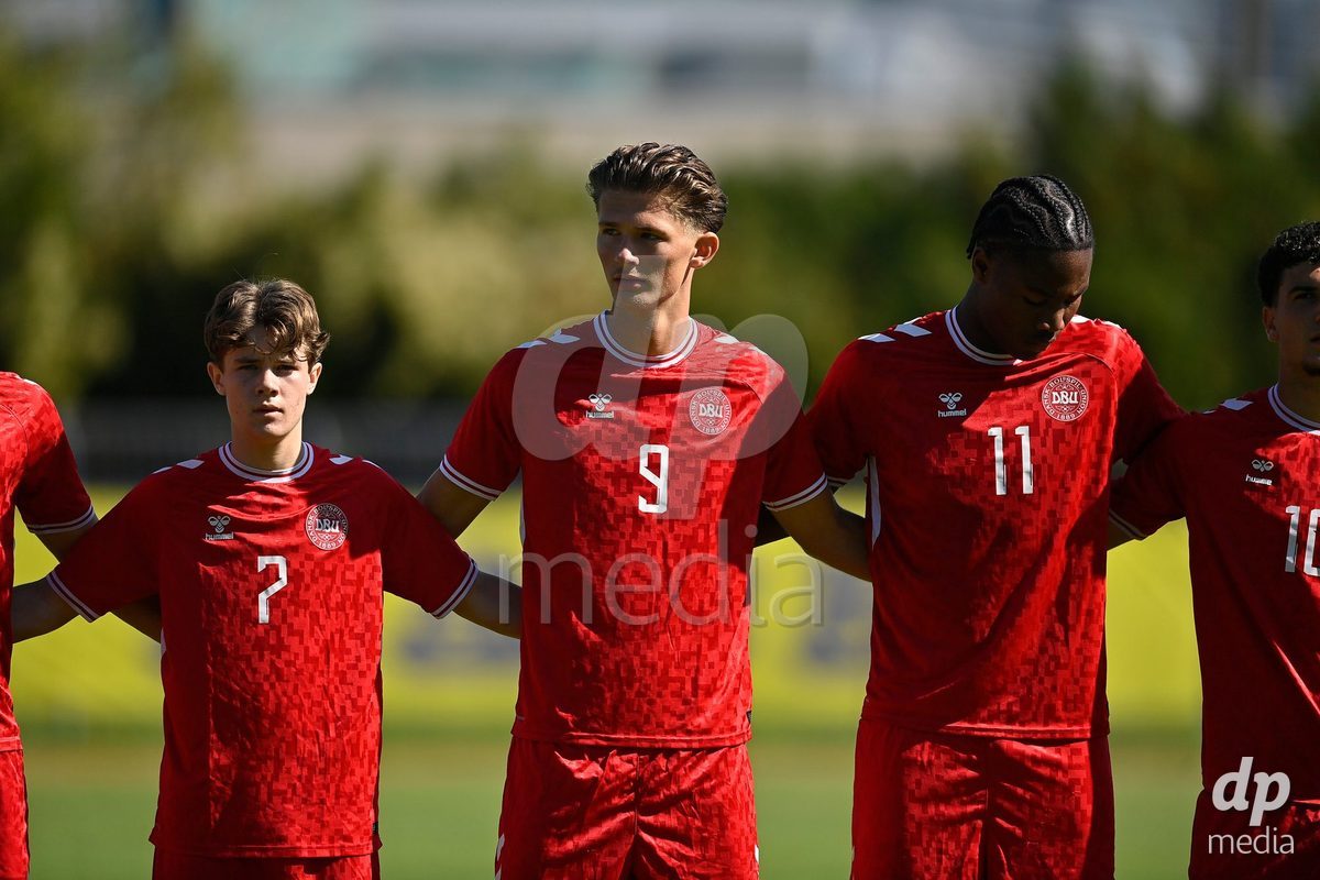 SAMOBOR, CROATIA - SEPTEMBER 29: Viktor Elias Frisch Bastrup, Elvin Mehicic and Ekene Chukwuani of Denmark during the International Friendly match between Denmark U18 and Italy U18 on September 29, 2026 in Samobor, Croatia. Photo: Igor Soban/Pixsell / DP Media