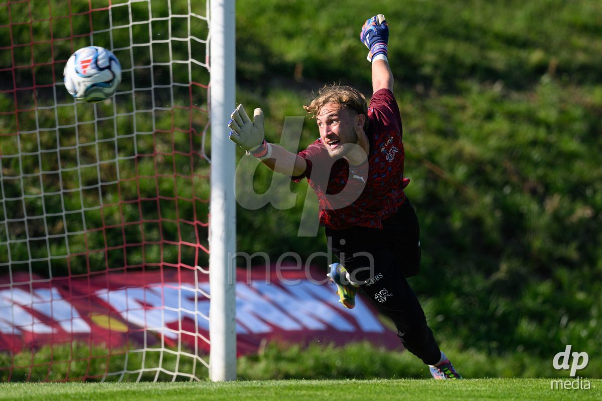 KOSMONSY, CZECH REPUBLIC - SEPTEMBER 28: Adrien Philippin of Switzerland during warm up before the International Friendly match between Czech Republic U18 and Switzerland U18 on September 28, 2026 in Kosmonsy, Czech Republic.