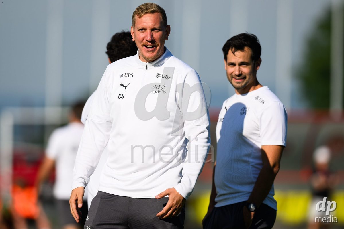KOSMONSY, CZECH REPUBLIC - SEPTEMBER 28: Claudio Spiegel during warm up before the International Friendly match between Czech Republic U18 and Switzerland U18 on September 28, 2026 in Kosmonsy, Czech Republic.