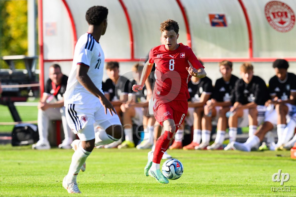 KOSMONSY, CZECH REPUBLIC - SEPTEMBER 28: Stefan Furundzic of Switzerland during the International Friendly match between Czech Republic U18 and Switzerland U18 on September 28, 2026 in Kosmonsy, Czech Republic.