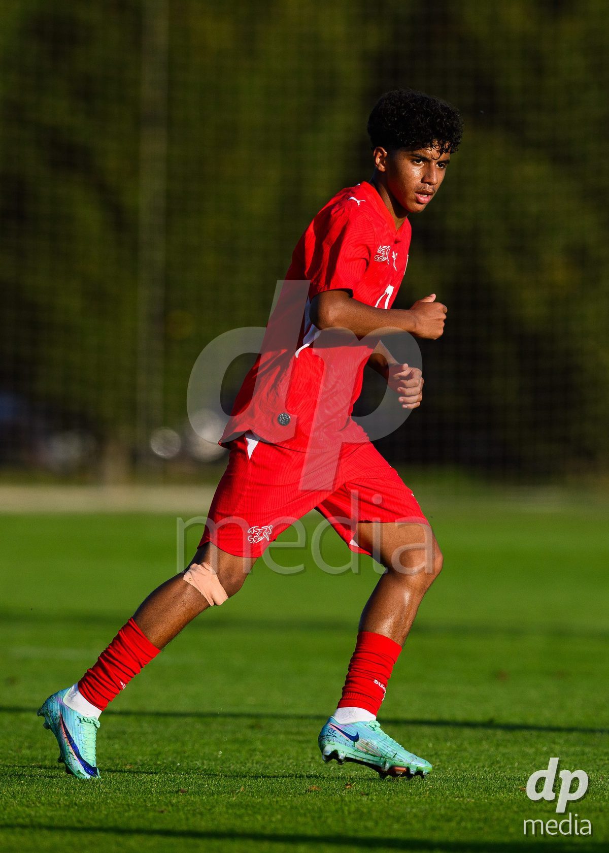 KOSMONSY, CZECH REPUBLIC - SEPTEMBER 28: Jean Doucoure of Switzerland during the International Friendly match between Czech Republic U18 and Switzerland U18 on September 28, 2026 in Kosmonsy, Czech Republic.