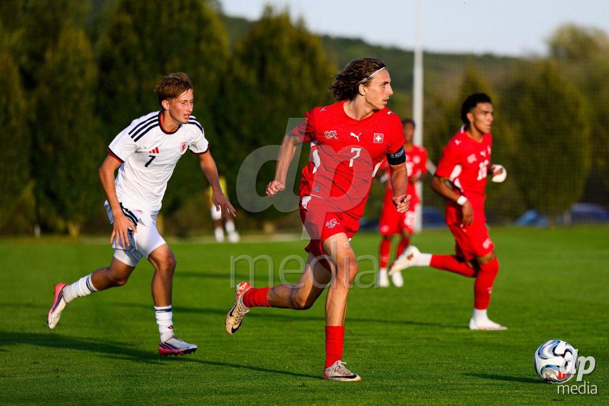 KOSMONSY, CZECH REPUBLIC - SEPTEMBER 28: Ivan Izquierdo of Switzerland during the International Friendly match between Czech Republic U18 and Switzerland U18 on September 28, 2026 in Kosmonsy, Czech Republic.