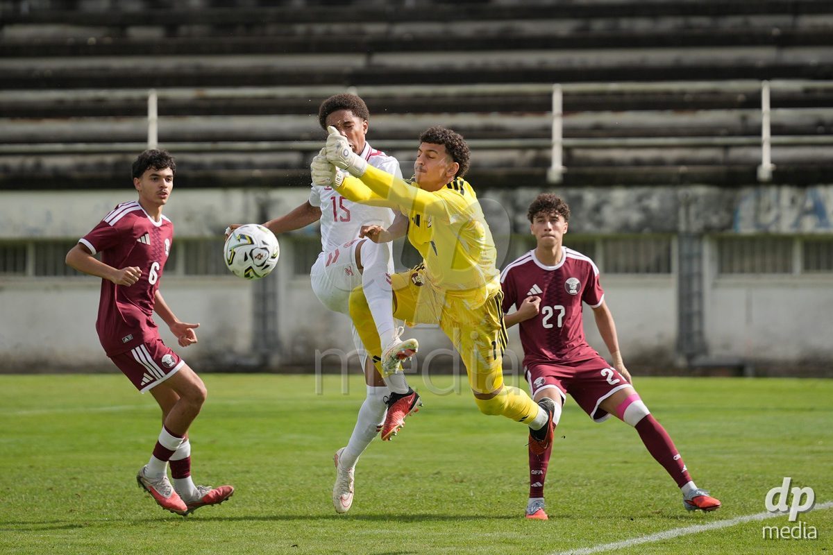 MEALHADA, PORTUGAL - SEPTEMBER 30: Anton Christiansen of Denmark during the International Friendly match between Denmark U17 and Qatar U17 at Estadio Municipal Dr. Americo Couto on September 30, 2026 in Mealhada, Portugal.