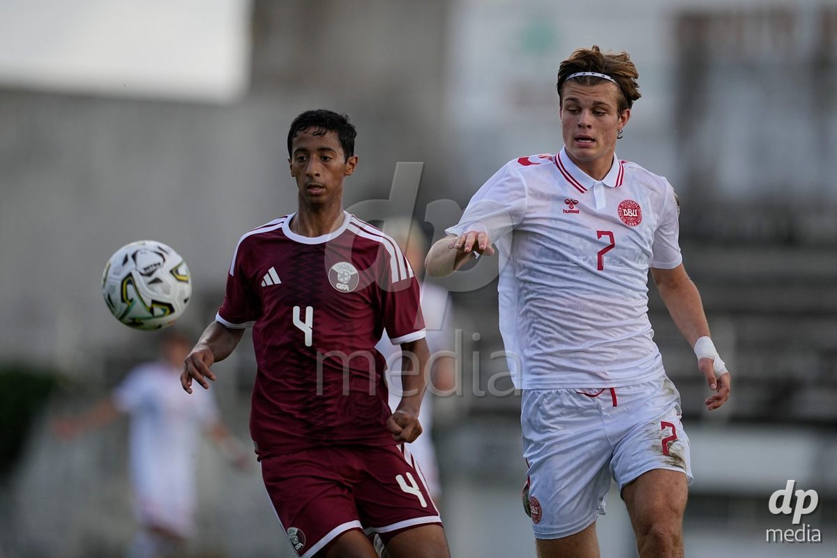 MEALHADA, PORTUGAL - SEPTEMBER 30: Tobias Ekstrand of Denmark during the International Friendly match between Denmark U17 and Qatar U17 at Estadio Municipal Dr. Americo Couto on September 30, 2026 in Mealhada, Portugal.
