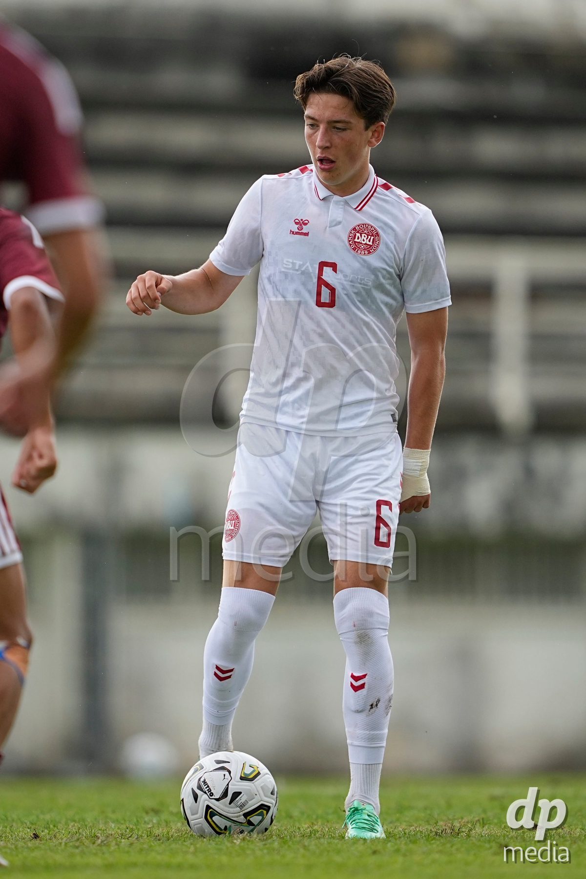MEALHADA, PORTUGAL - SEPTEMBER 30: Tristan Christensen of Denmark during the International Friendly match between Denmark U17 and Qatar U17 at Estadio Municipal Dr. Americo Couto on September 30, 2026 in Mealhada, Portugal.