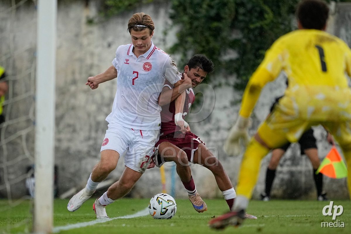 MEALHADA, PORTUGAL - SEPTEMBER 30: Tobias Ekstrand of Denmark during the International Friendly match between Denmark U17 and Qatar U17 at Estadio Municipal Dr. Americo Couto on September 30, 2026 in Mealhada, Portugal.