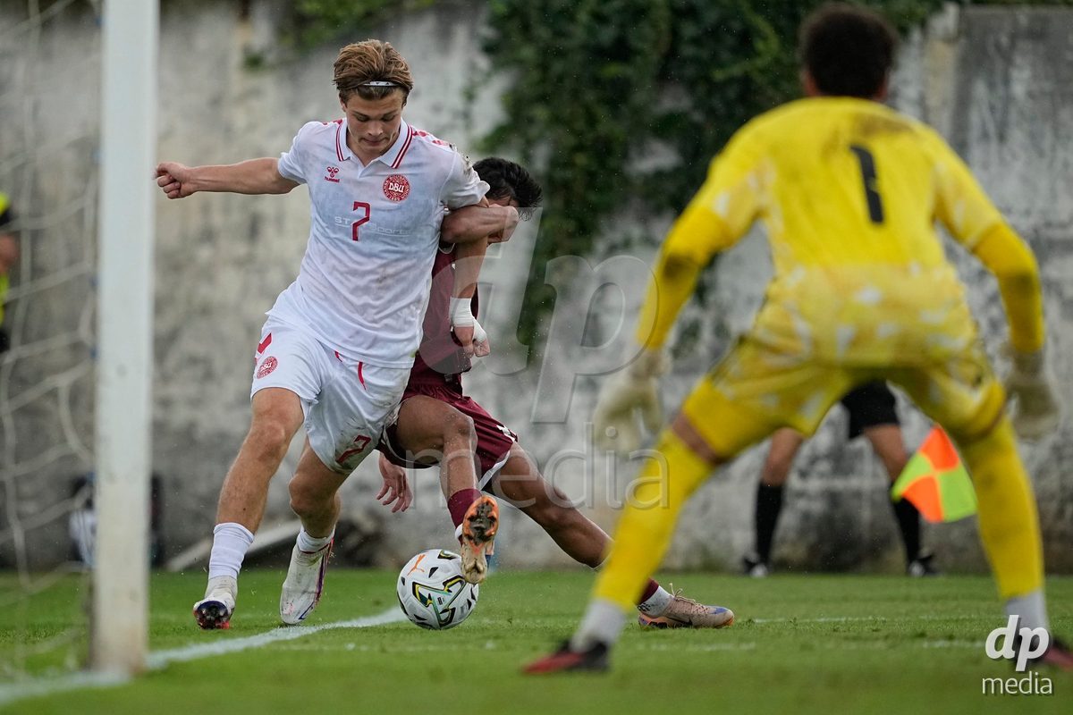 MEALHADA, PORTUGAL - SEPTEMBER 30: Tobias Ekstrand of Denmark during the International Friendly match between Denmark U17 and Qatar U17 at Estadio Municipal Dr. Americo Couto on September 30, 2026 in Mealhada, Portugal.