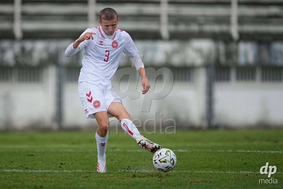 MEALHADA, PORTUGAL - SEPTEMBER 30: Teiz Hansen of Denmark during the International Friendly match between Denmark U17 and Qatar U17 at Estadio Municipal Dr. Americo Couto on September 30, 2026 in Mealhada, Portugal.