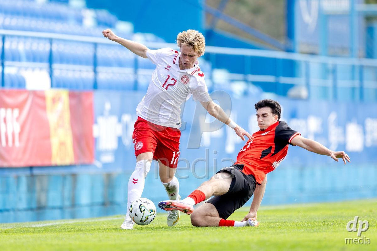 VIZELA, PORTUGAL - SEPTEMBER 30: William Thomsen of Denmark U19, o13 during the International Friendly match between Denmark U19 and Austria U19 at Estadio FC Vizela on September 30, 2026 in Vizela, Portugal